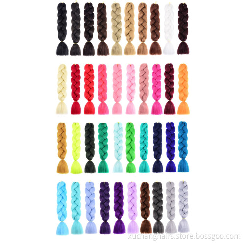 Wholesale colorful cheap jumbo Hair Synthetic Braid Hair Extensions